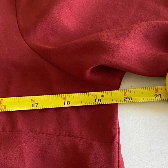 NY Collection Women’s Maroon Embroidered Button Down Top/Shirt. Medium. - Picture 10 of 12